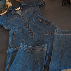 Porridge Blue Denim Overalls with Vintage Distressing